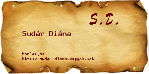 Sudár Diána névjegykártya